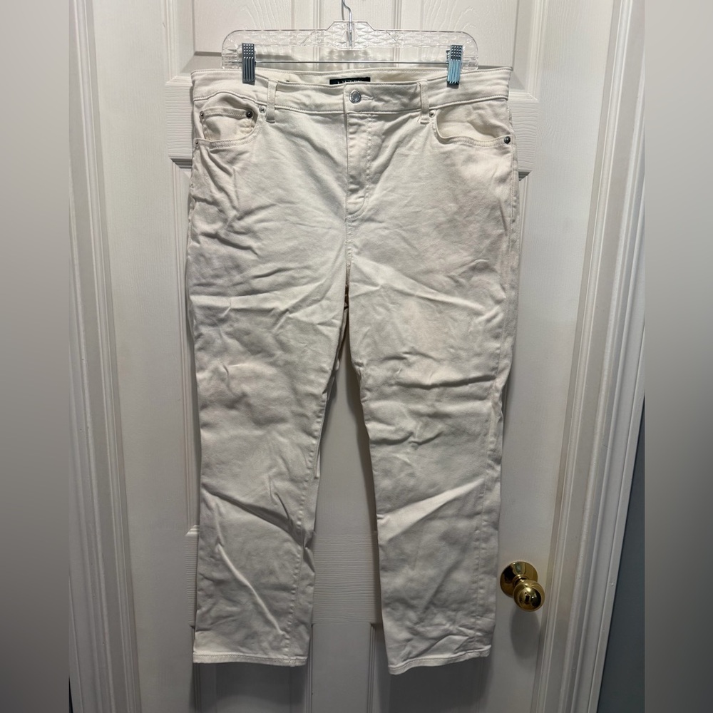 Ralph Lauren Women's White Straight Leg Jeans